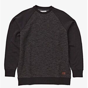 Billabong Grey/Black Crew Neck Sweatshirt for Men Size Large